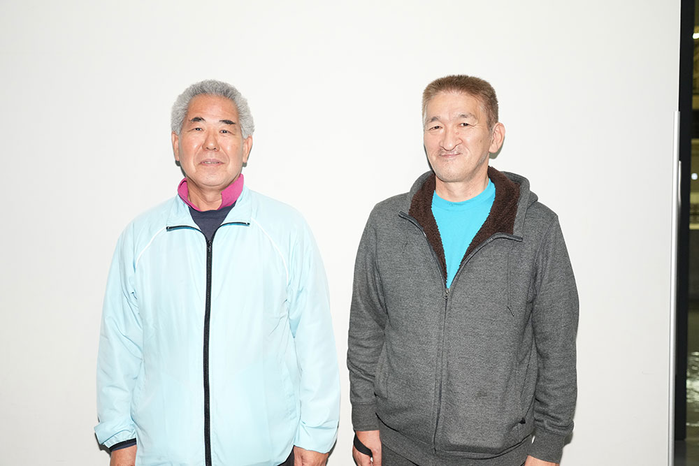 （CAP）植草久利理事長（左）と障がい者スポーツ指導員の関根清太郎さん